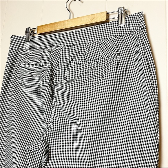 Talbots Chatham Ankle Pants 10P 10 petite black white gingham check lightweight - Picture 5 of 12